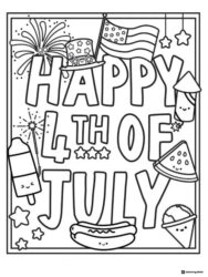 Uncle Sam Airplane Coloring Page with Patriotic Hat