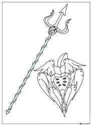 Adams Trident and Shield Coloring Page