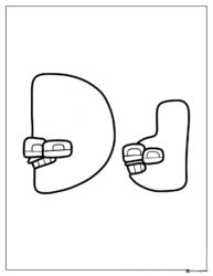 Alphabet Lore Dd Coloring Page