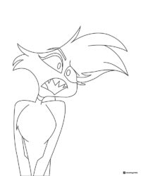 Angel Dust Coloring Page with Shocked Expression