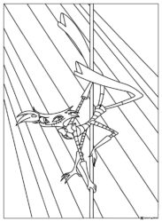 Angel Dust Pole Dancing Coloring Page