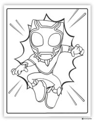 Black Panther in Burst Frame Coloring Sheet