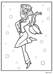 Charlie Hazbin Hotel Coloring Page with circles