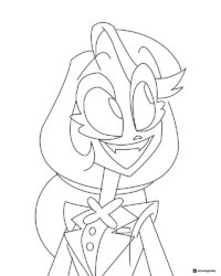 Charlie Morningstar Coloring Page Close Up