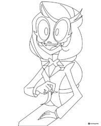 Charlie Morningstar Coloring Sheet Smiling