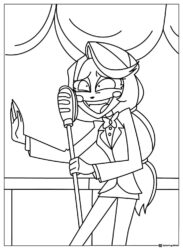 Charlie Morningstar Singing Coloring Page