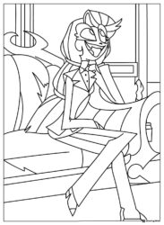 Charlie Morningstar Sitting Coloring Page