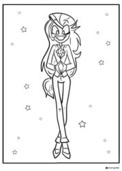 Charlie Morningstar Smiling Coloring Page