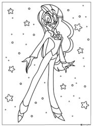 Charlie Morningstar with Stars Coloring Page