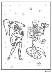 Cherri Bomb and Sir Pentious Coloring Page
