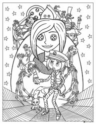 Coraline poster collage Coloring Page