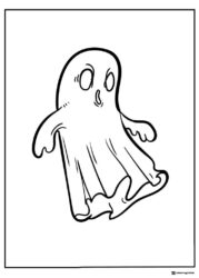 Cute Ghost Coloring Page