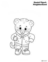 Daniel Tiger full body coloring page