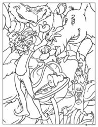 Dr. Seuss All Characters Coloring Page