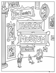 Dr. Seuss Horse Museum Coloring Sheet
