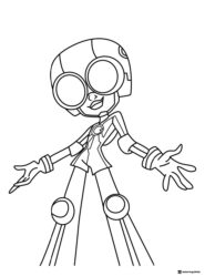 Electro Standing Pose Coloring Page