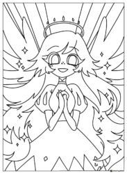 Emily Hazbin Hotel Coloring Sheet with halo and wings