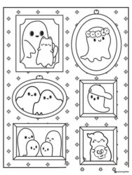 Gallery of Ghost Portraits Coloring Page