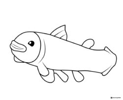 Happy fish character Octonauts coloring page
