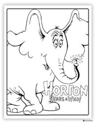 Horton Hears a Who Title Coloring Page