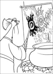 Lord Shen showing a map Coloring Page
