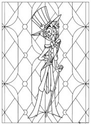 Lucifer Hazbin Hotel Coloring Page with patterns