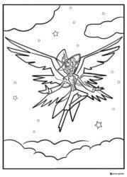Lucifer Hazbin Hotel Coloring Page with wings