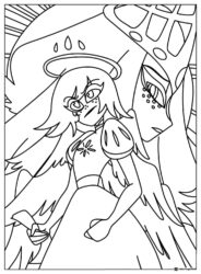 Lute and Vaggie Hazbin Hotel Coloring Page