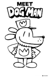 Meet Dog Man coloring page