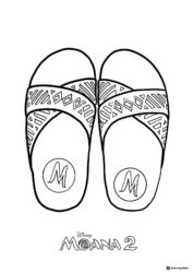 Moana 2 Sandals Coloring Page