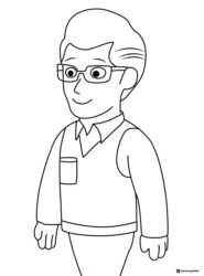 Mr. McFeely from Daniel Tigers Neighborhood coloring page