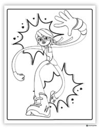 Ms. Marvel Action Pose Coloring Page