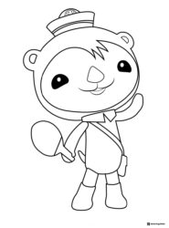 Octonauts Barnacles Coloring Page with Paddle