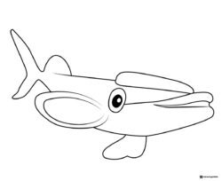 Octonauts Dashi the dog looking left coloring page