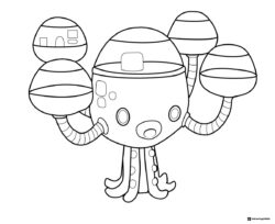 Octonauts Gup X vehicle coloring page