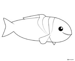 Octonauts Happy Fish Coloring Sheet