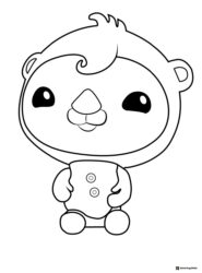 Octonauts Kwazii smiling coloring page