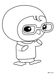 Octonauts Professor Inkling with glasses coloring page