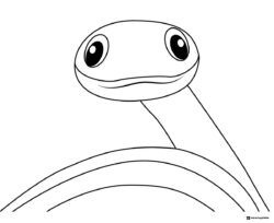 Octonauts Sea Snake Head Coloring Sheet