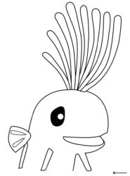 Octonauts Tweak Bunny fish like creature coloring page