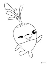 Octonauts Winking Root Creature Coloring Sheet