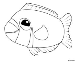 Octonauts colorful fish coloring page