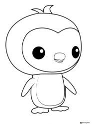 Octonauts happy chick standing coloring page