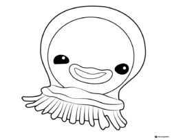 Octonauts happy sea sponge coloring sheet