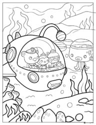 Octonauts in GUP A exploring ocean floor coloring