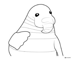 Octonauts sea cucumber creature coloring page