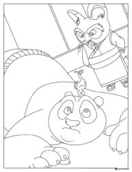 Po and Master Shifu Kung Fu Panda Coloring Page