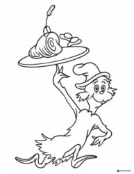 Sam I Am with Green Eggs and Ham Coloring Page