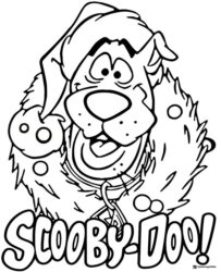 Scooby Doo head with Santa hat and cookie