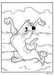 Scooby Doo laughing coloring page